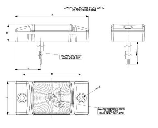 Rote LED-Positionsleuchten