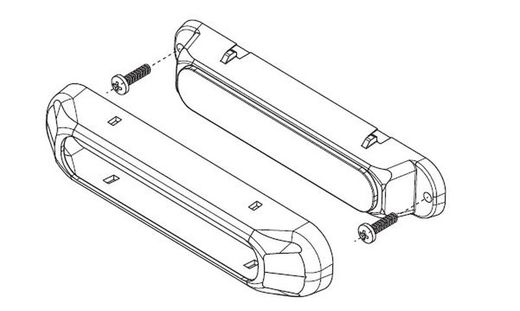 Gelbe LED-Warnleuchte, dunkle Ausführung