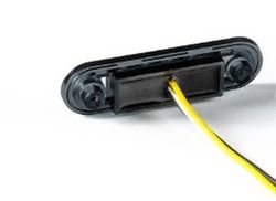 Luz De Gálibo Lateral LED Ámbar Versión Dark Con Almohadilla De Goma Plana Redonda Y Negra