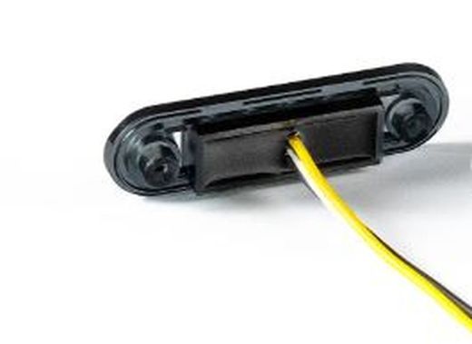 Luz De Gálibo Lateral LED Ámbar Versión Dark Con Almohadilla De Goma Plana Redonda Y Negra