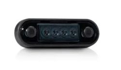 Luz De Gálibo Lateral LED Rojo Versión Dark Con Almohadilla De Goma Plana Redonda Y Negra