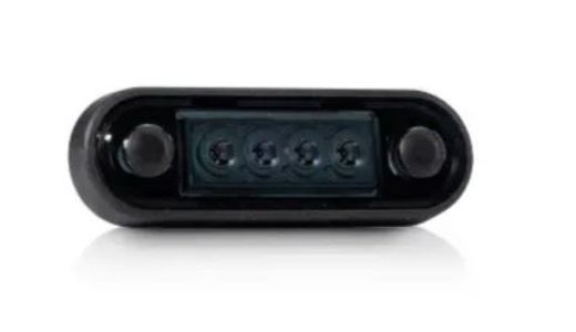 Luz De Gálibo Lateral LED Rojo Versión Dark Con Almohadilla De Goma Plana Redonda Y Negra