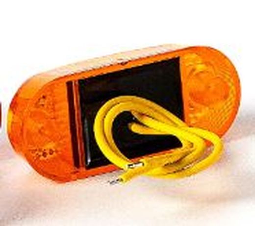 Gelbe LED-Positionsleuchte mit zwei Schraublöchern