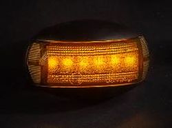 Gelbe LED-Positionsleuchte mit zwei Schraublöchern