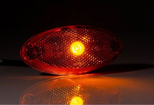 Feu de gabarit à LED ambre avec réflecteur et connecteur Qs150