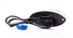 Feu de gabarit à LED ambre avec support d'angle, réflecteur et connecteur QS150
