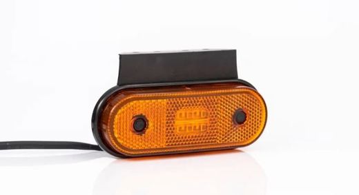 Luz De Gálibo LED Ambar Con Soporte Angular Y Conector Qs150