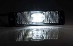 Luz De Gálibo LED Blanca Con Soporte Angular Y Conector Rápido