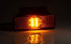 Luz De Gálibo LED Ámbar Con Soporte Angular Y Conector Rápido