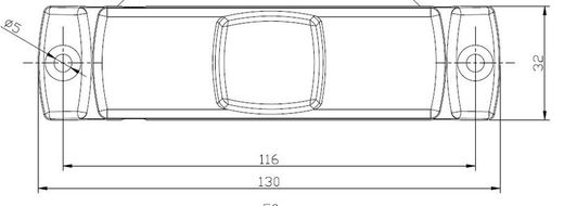 Luz De Gálibo LED Blanco Con 2 Agujeros Para Tornillos