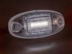 Weiße LED-Positionsleuchte mit zwei Schraublöchern