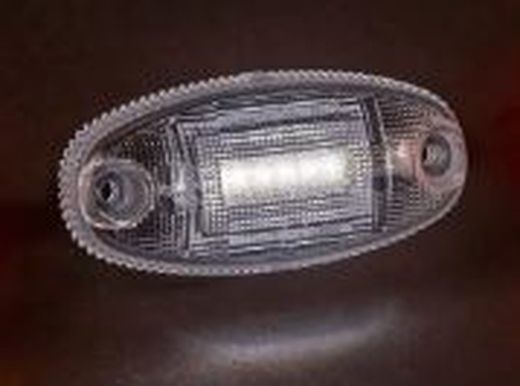 Weiße LED-Positionsleuchte mit zwei Schraublöchern