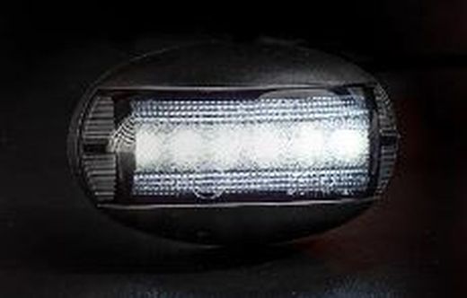 Weiße LED-Positionsleuchte mit zwei Schraublöchern