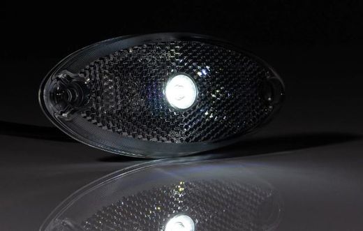 Weiße LED-Positionsleuchte mit Reflektor und Stecker Qs150