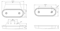 Luz De Gálibo LED Blanco Con Soporte Angular Y Cable