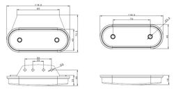 Feu de gabarit à LED rouge avec connecteur QS150