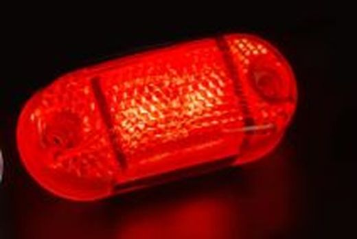 Rote LED-Positionsleuchte mit zwei Schraublöchern