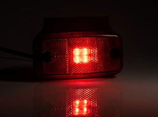 Luz De Gálibo LED Rojo Con Soporte Angular Y Cable