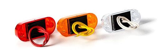 Luz De Gálibo LED Rojo versión DARK Con Dos Agujeros Para Tornillos