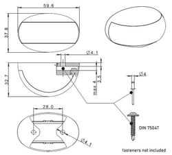 Luz De Gálibo Roja LED 12-36v Opaca