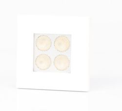 Weiße 4-LED-Innenleuchte mit austauschbarem weißen quadratischen Rahmen