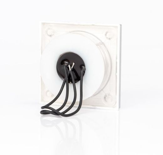 Éclairage intérieur blanc à 4 LED avec cadre carré interchangeable doré