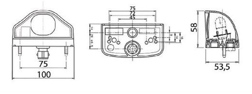 Kennzeichenbeleuchtung mit 2V JPT-Anschluss