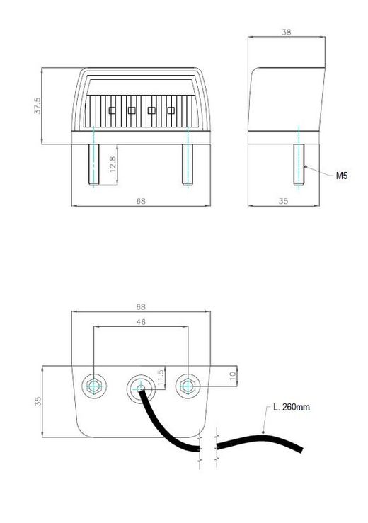 Luz De Matrícula Led