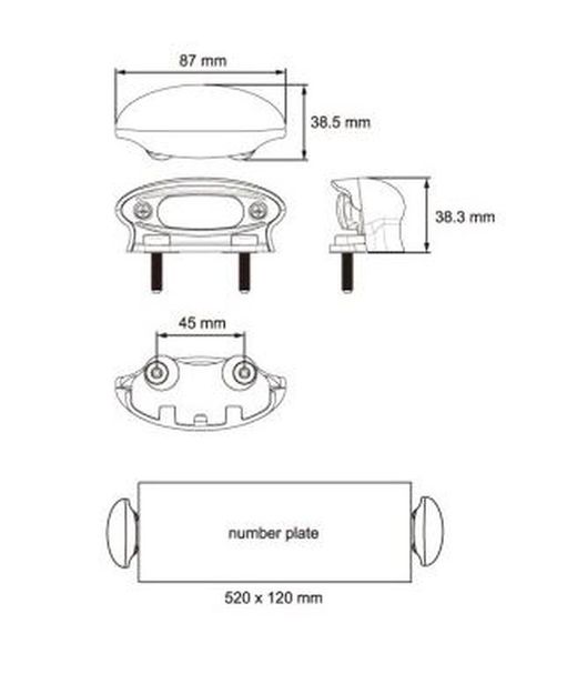 Luz De Matrícula LED