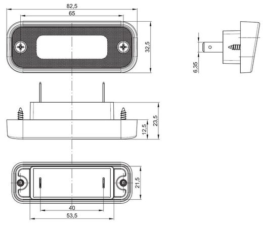 Versenkte LED-Kennzeichenbeleuchtung