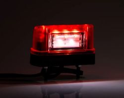 Luz De Matricula LED Roja con Cable 12-24v