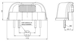 Éclairage de plaque d'immatriculation LED universel FT-260LED - Fristom