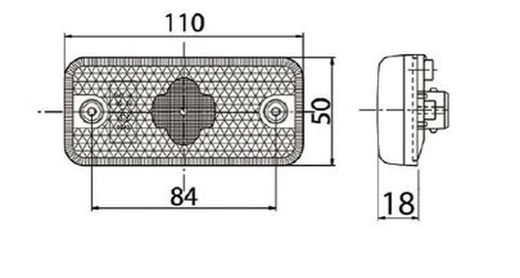 Luz De Posición Delantera LED Blanca 24v