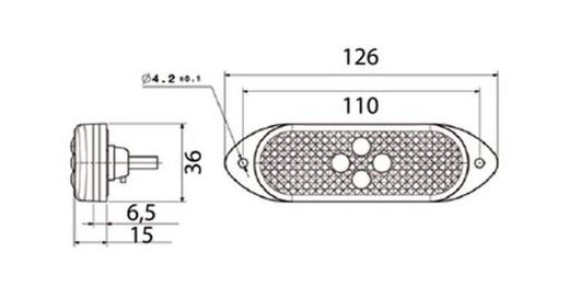 Luz De Posición Delantera LED Blanca
