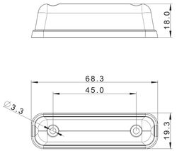Luz de posición delantera led roja 12-36v