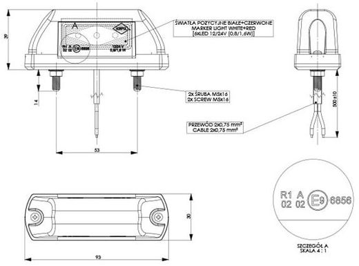 LED-Positionsleuchte vorne und hinten