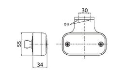 Luz De Posición Lateral Ámbar Con Bombilla Con Soporte