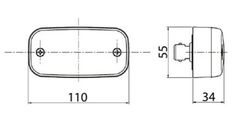 Gelbe Seitenmarkierungsleuchte mit Glühbirnen