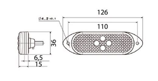 Seitenmarkierungsleuchte in Gelb