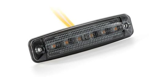 Luz de posición lateral led ámbar 12-36v versión dark