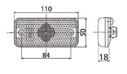 Gelbe LED-Seitenmarkierungsleuchte 12 V