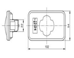 Gelbe LED-Seitenmarkierungsleuchte 24 V