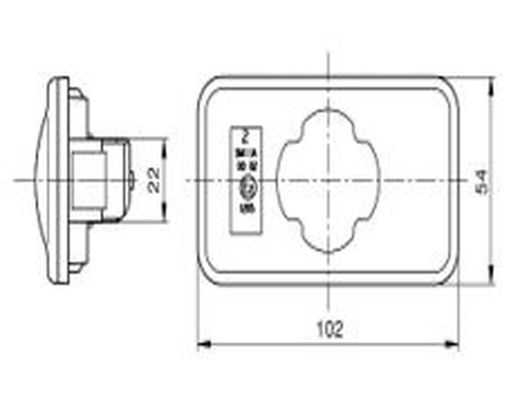 Gelbe LED-Seitenmarkierungsleuchte 24 V
