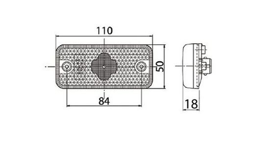 Luz De Posición Lateral LED Ámbar 24v