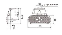 Luz De Posición Lateral LED Ámbar 24v