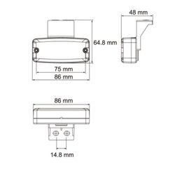 Luz De Posición Lateral LED Con Soporte