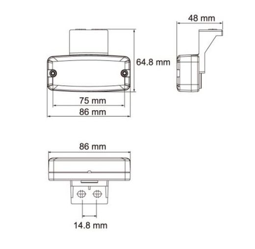 Luz De Posición Lateral LED Con Soporte