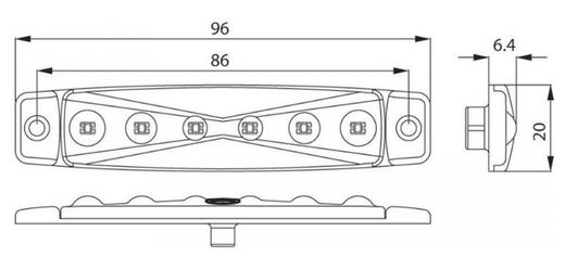 Luz De Posición LED Ámbar 24v