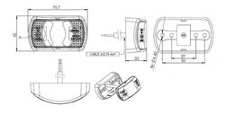 Feu de position LED ambre LD2228 - Horpol