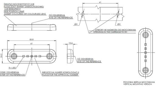 Luz De Posición LED Ámbar